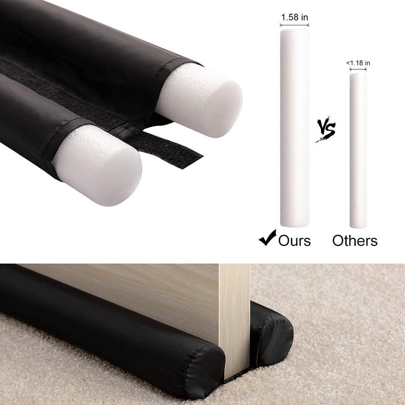 MUOVE Door Draft Stopper Under Door Blocker Size of MUOVE Adjustable Size from 32"" to 36"" Cover Gap Up to 1.4"" Air Door Guard Sound Blocker Door Sweep  Water-Proof  Winter-Proof  Block Light Energy Saving - Image 4